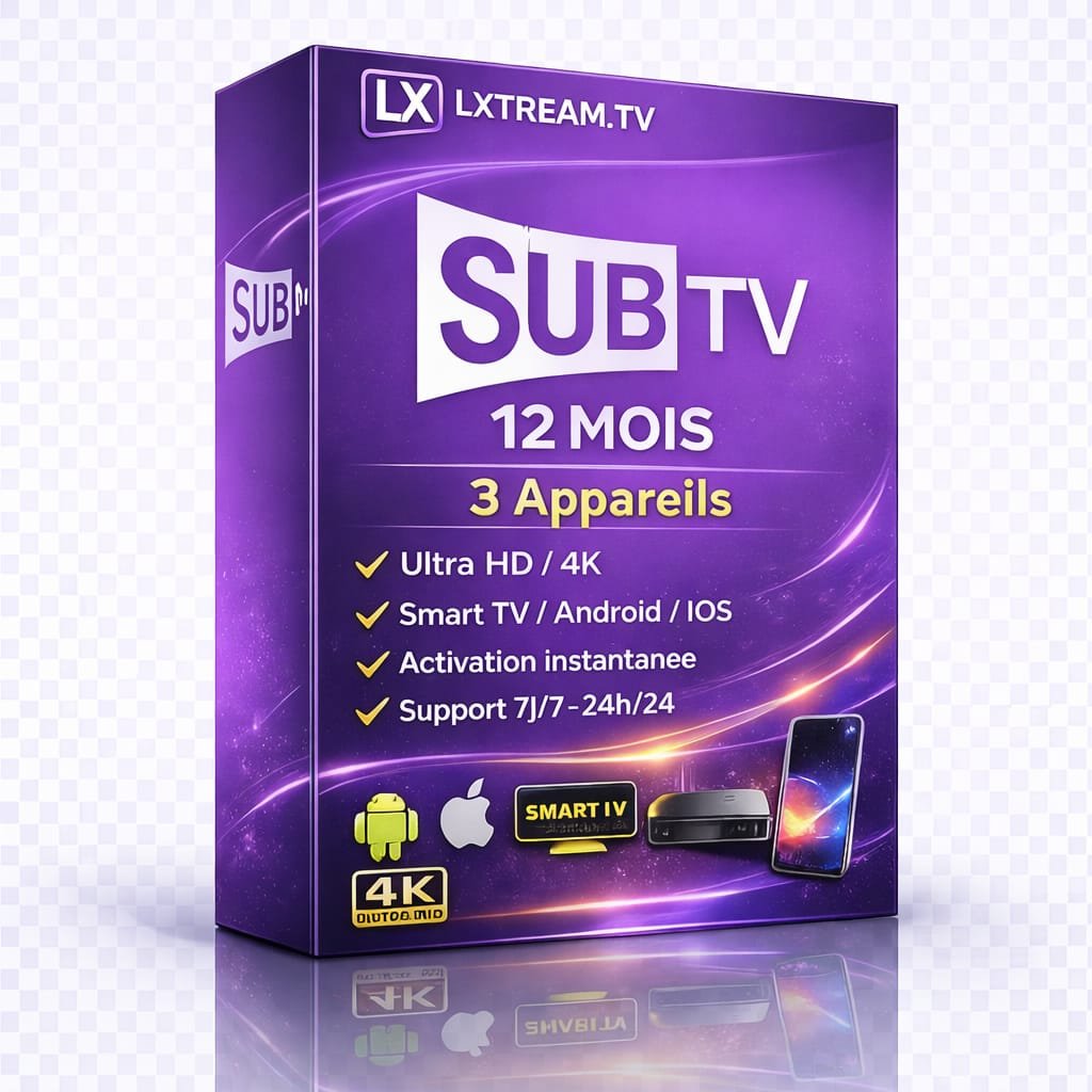 Abonnement IPTV SUBTV 12 mois activation instantanée Smart TV Android Firestick