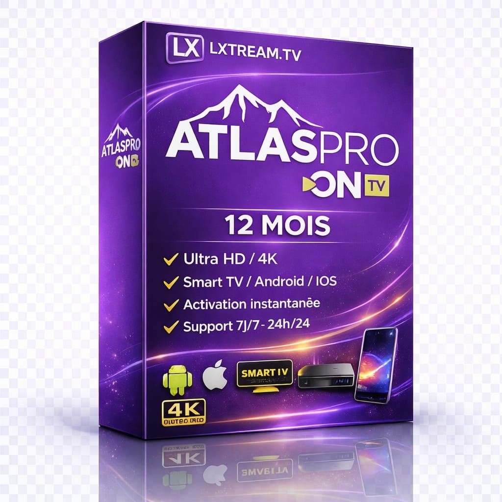 Abonnement IPTV ATLAS PRO ONTV 12 mois activation instantanée Smart TV Android Firestick