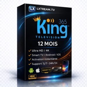 Abonnement IPTV king365 tv 12 mois activation instantanée Smart TV Android Firestick
